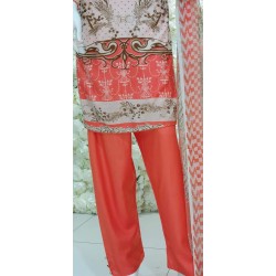 Alkaram Peach Designer Readymade Pakistani Suit  Alkaram Peach Designer Readymade Pakistani Suit