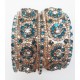 Turquoise Gold Heavy Bangles Set For Parties And Wedding