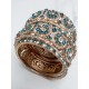 Turquoise Gold Heavy Bangles Set For Parties And Wedding