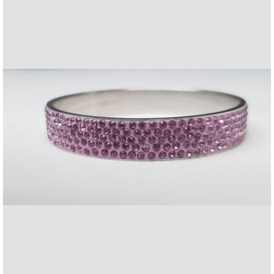 Light Purple Rhinestone Diamond Bangle