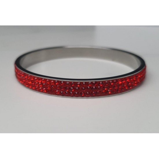 Red Rhinestone Diamond Bangle