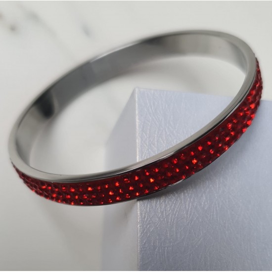 Red Rhinestone Diamond Bangle