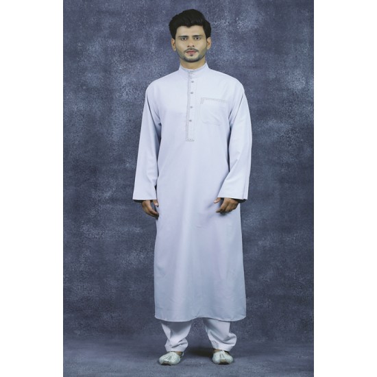 Light Grey High Quality Arabic Jubba