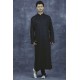 Saudi Arabia Traditional Man Muslim Jubba Thobe Jet Black