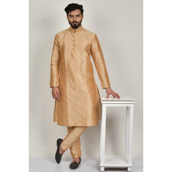 Gold Designer Mens Kurta & Pajama
