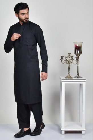 Black Eid Kurta Pajama Menswear Suit