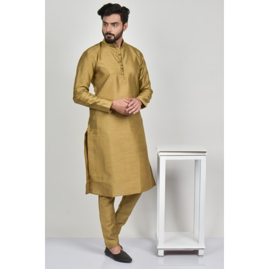 Gold Mens Kurta Pajama