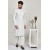 White Pakistani Mens Plain Kurta Shalwar Suit