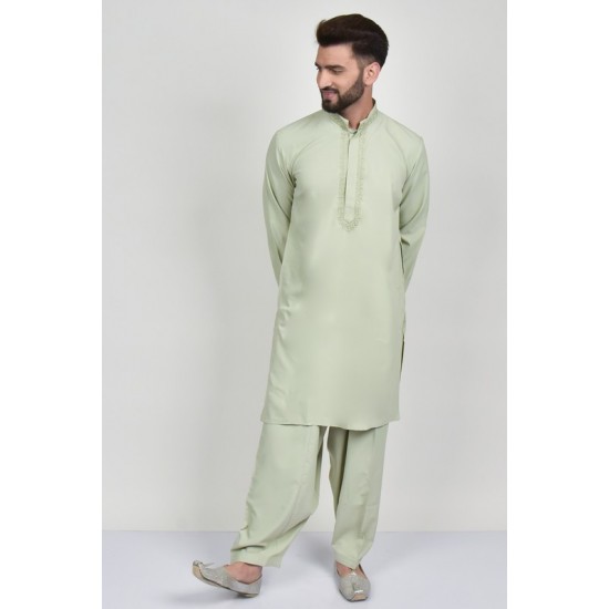 Pista Men's Kurta Shalwar Traditional Style Pakistani Suit