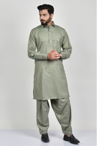 Grey Designer Readymade Men Shalwar kameez