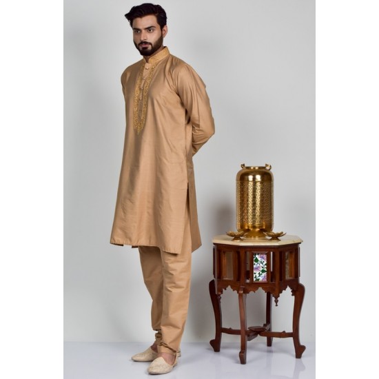 Brown Indian Kurta Pajama For Men