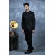 Black Designer Bandgala Mens Formal Wear