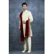 Gold Modern Sherwani Traditional Menswear