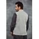 Light Grey Plain Pakistani Mens Shalwar Kameez Waistcoat