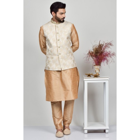 Indian Mens Jammawar Waistcoat