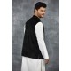 Black Traditional Indian Mens Waistcoat