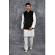 Black Traditional Indian Mens Waistcoat