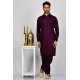 Dark Plum Mens Designer Shalwar Kameez Eid Suit