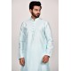 Ice Blue Silk Indian Mens Kurta Pajama