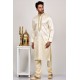 Light Gold Embroidered Kurta Pajama for Men
