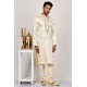 Light Gold Embroidered Kurta Pajama for Men