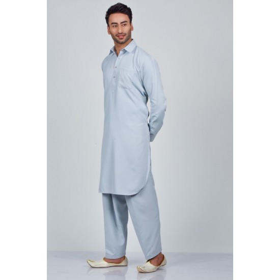 Light Grey Pakistani Mens Shalwar Kameez