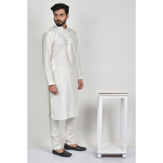 White Readymade Kurta Pajama