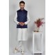 Navy Blue Pakistani Men's Formal Waistcoat