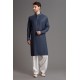 Elegant Blue White  Mens Salwar Kameez Outfit