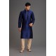 Midnight Blue Mens Kurta Pajama Designer Suit
