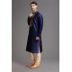 MAGNIFICENT NAVY BLUE INDIAN FESTIVE MENSWEAR KURTA PAJAMA SUIT