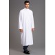 WHITE LONG SLEEVE STITCHED MEN'S THOBE JUBBA