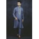 Dark Grey Pakistani Kurta Pajama Set