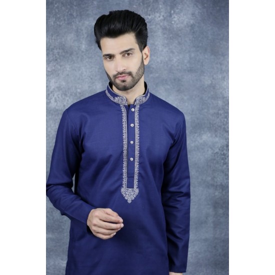 Navy Blue Formal Kurta Shalwar Set