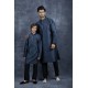 Grey Black Kurta Pajama Indian Mens Festive Attire