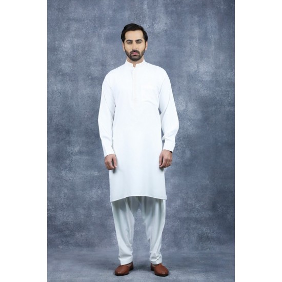 Cream Pakistani Kurta Shalwar Mens Designer Wear