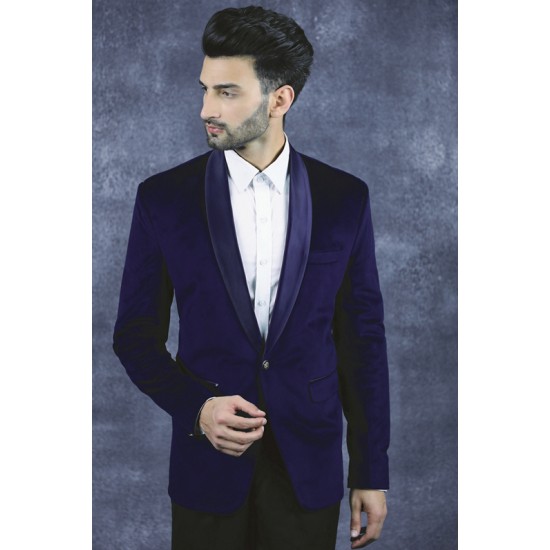 Navy Blue Men's Blazer Wedding Function Coat