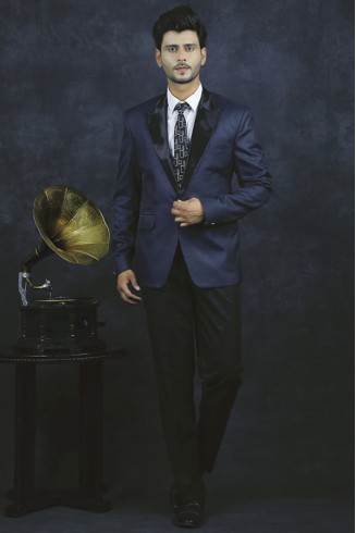 Dark Grey Blazer Indian Designer Menswear