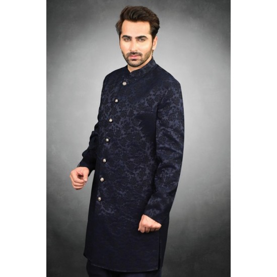 Blue Sherwani Pakistani Groom Outfit