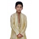 GOLD BEIGE EMBROIDERED KURTA AND PYJAMA BOYS WEAR READY MADE SUIT