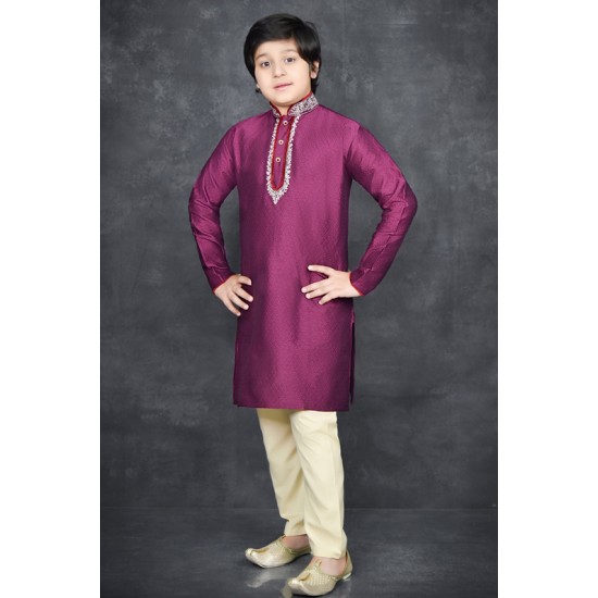 PLUM VIBRANT READYMADE KURTA PYJAMA