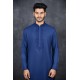 NAVY BLUE READYMADE INDIAN MEN'S KURTA SALWAR