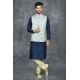 LIGHT GREY INDIAN PAKISTANI MEN'S ETHNIC WAISTCOAT