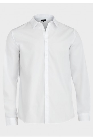 Mens White Classic Collared Designer Shirt