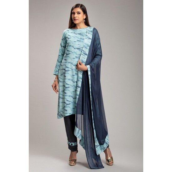 BLUE PRETTY PAKISTANI READYMADE SALWAR SUIT