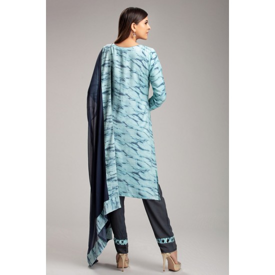 BLUE PRETTY PAKISTANI READYMADE SALWAR SUIT