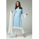 UNIQUE SKY BLUE AND WHITE PAKISTANI DESIGNER READYMADE SALWAR SUIT