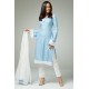 UNIQUE SKY BLUE AND WHITE PAKISTANI DESIGNER READYMADE SALWAR SUIT