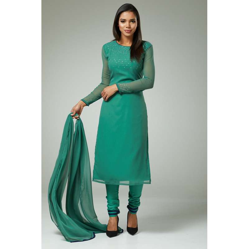 Aqua Green Pakistani Casual Suit ...