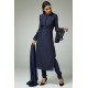 NAVY BLUE DESIGNER PARTY WEAR CHURIDAR SUIT
